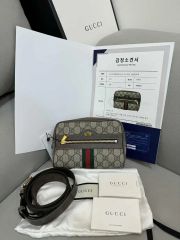 グッチ GGスプリーム PVCレザー ショルダーバッグ※あんしん鑑定済み