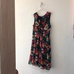 極美品】TOCCA ラベンダーサマープリントプリーツドレス ワンピース S