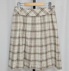 Burberry バーバリーロンドン 麻 リネン ノバチェック スカート - メルカリ