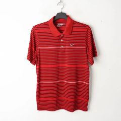 NIKE GOLF ナイキゴルフ ポロシャツ XL 赤 ボーダー DRI-FIT - メルカリ