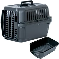 プチリュバン ペットキャリー DX50B すのこ付き 両開きドア 猫用 小型犬用 中型犬用 小動物用 IATA基準クリア クレート 5kgまで Mサイズ 奥行き50 x 幅33.5 x 高さ34cm 猫 犬のサムネイル