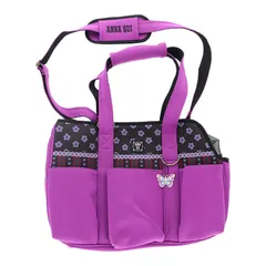 ANNA SUI アナスイ ネオプレーンキャリートート (パープル)｜ソフトキャリーバッグ 2way キャリー バッグ トート 車載 旅行 アウトドア 通気 犬 猫のサムネイル
