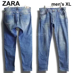 ZARA MAN　ザラ　スリムフィット デニムパンツ　W36（約91cm　XL相当）　ストレッチ　ハイライズ　インディゴ　モロッコ製　ジーンズ　メンズ
