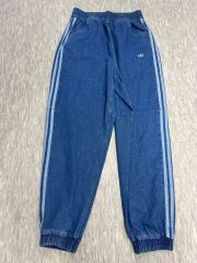 adidas デニムパンツ インディゴブルー ジャージ トラックパンツ M