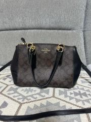 持ち手部分片方に自己修復アリ！訳あり品COACH シグネチャー 