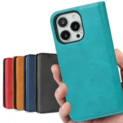 【新品】 iCoverCase スマホケース 適用 14 pro Max ケース 手帳型 アイホン アイフォン14promax アイホン14プロマックス case 合成皮革 マグネット カバー カード入れ スタンド機能 落ち着いた色 レトロ ターコイズ 1