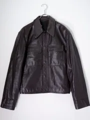 LEMAIREルメール COWHIDE LARGE COLLAR LEATHER BLOUSON カウハイド ラージカラーレザージャケット【44】【MJKA81612】のサムネイル