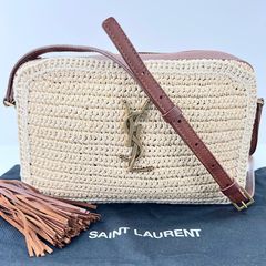YSL ストロー レザー かごバッグ - メルカリ