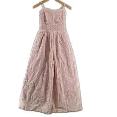 美品 snidel スナイデル 刺繍 春夏 SS オーバーオール コットン ピンク レディース パンチングレースロンパース【古着】【中古】【送料無料】