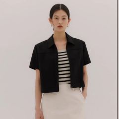 LANVIN ブロッキング半袖シャツ 黒・白 - メルカリ