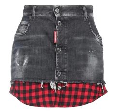 二度着用のみ。DSQUARED2 デニム✖️チェック柄38 - メルカリ