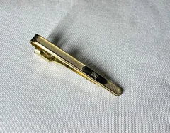 希少 BURBERRY バーバリー ホースナイトロゴ 騎士デザイン&格子デザイン ゴールド ネクタイピン タイピン タイバー メンズアクセサリー