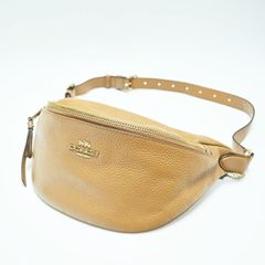 COACH レザー ボディバッグ ウエストバッグ アイボリー - メルカリ