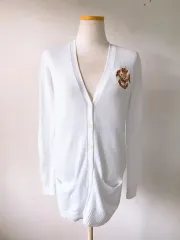 (正規品) Ralph Lauren スポーツ コットン100％ ハーフニットカーディガン (レディース 85 90)
