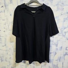 美品✨Ujoh 襟付きトップス ワンピース ブラックダークグレー 日本製 