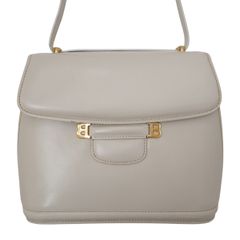✨美品✨バリー BALLY 2WAYショルダーバッグ Bロゴ レザー グレージュ
