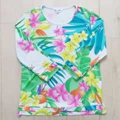レオナール ターコイズブルー系 花柄 テロテロ素材 レオナール ターコイズブルー系 花柄 テロテロ素材 - メルカリ