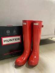 HUNTER 赤 長靴 バックル付き lovechild様専用 - メルカリ