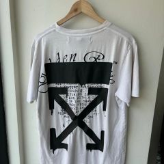 off white tシャツブラック黒ホワイト半袖プリント数学ローマ字ロゴ 