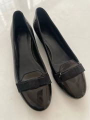 パンプス 24 23.5黒 repetto レペット ラバー リボン - メルカリ
