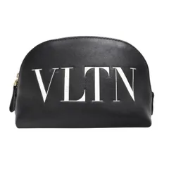 VALENTINO GARAVANI ヴァレンティノガラヴァーニ VLTN レザ― 化粧ポーチ 小物入れ ブラック M2602-k020のサムネイル