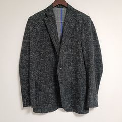 極美品】kemit ツイード ツイル ウールジャケット 裏地アート 胴裏 