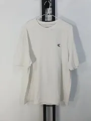 Calvin Klein Jeans(カルヴァンクラインジーンズ) 半袖Tシャツ リラックスフィット ck スモールロゴ 白 L