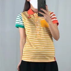 le coq sportif バイカラーストライプ 半袖 カラーTシャツ M 250617