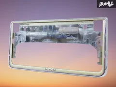 【割れ無し】TOYOTA トヨタ 純正 汎用 ナンバーフレーム ナンバープレート ライセンスフレーム 1枚 メッキ 08407-00260 即納 棚のサムネイル
