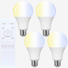 スマートLED電球 TOLIGO E26 4個＋リモコン 調光調色 アレクサ対応