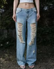 gimmick belt denim Flare pants d.i.a LGB - メルカリ