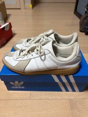 adidas ジャーマントレーナー 28cm 白 ガムソール レザー スニーカー 