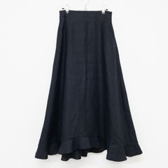 ebure エブール リネンシャンブレー ロングスカート ブラウン 36 夏