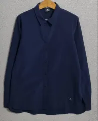 実寸 S (55) ミレー ゴルフ ネイビー シャカシャカ素材 シャツのサムネイル