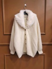 【ZARA】ザラ L ハニカムニットカーディガン セミシースルー 白 完売品 ZARA】ザラ L ハニカムニットカーディガン セミシースルー 白 完売品