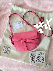 LOEWE GATE SMALL BAG ラズベリーワイン - メルカリ