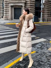 SAGA MINK☆ファーコート フェイクミンクコート フード付き