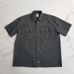 HTC Dickies ワークシャツ 半袖 ターコイズ フラワースタッズ USA