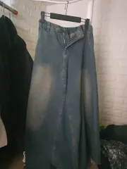 デニム 청 スカート