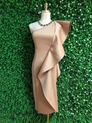 新品タグ付】dazzlin チュールコンビツイードワンピース アイボリー M