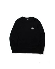 Stussy ロゴプリントスウェット 長袖トレーナー 黒 ブラック S/HZ88 