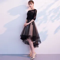 フレア フィッシュテール レース ワンピース ドレス