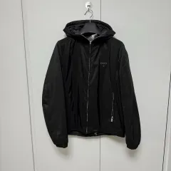 50size PRADA プラダ 三角ロゴ リバーシブル フード ダウン ジャケット