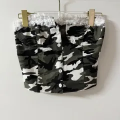 新品 レディース カモフラージュ レース トップス