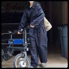 レイトリー チェーンステッチ 綿麻デニム カーゴパンツ 濃紺 - メルカリ