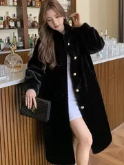 送料無料 ロングコート レディース ボア ファーコート ロング 秋冬 ロングジャケット フェイクファー アウター コート ジャケット 長袖 もこもこ ボアジャケット 大人 防寒 暖かい 通学 通勤 ゆったり 体型カバー