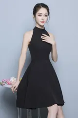 ドレス 結婚式 パーティー ホルターネック Aライン