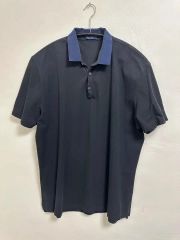 Y8342【ランバン】ボーダーTシャツ 刺繍ロゴ オーバーサイズ 半袖 緑 