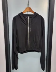 ZARA 春 ルーズフィット ジップアップジャケット L 季節の変わり目 クロップドパーカー