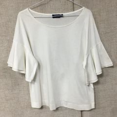 美品 ジョセフ リネン プルオーバー ブラウス シャツ ニット切り替え S 
